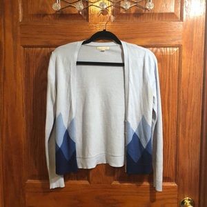 Blue diamond button down cardigan